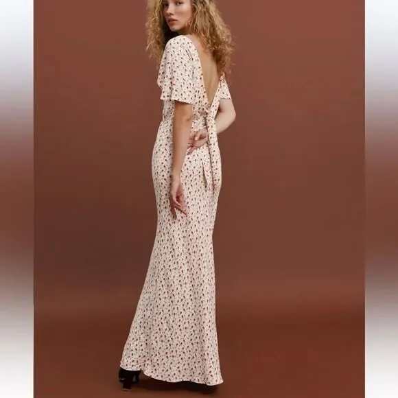 Reformation Lassie Floral Cream Dress size 8 - Picture 5 of 7